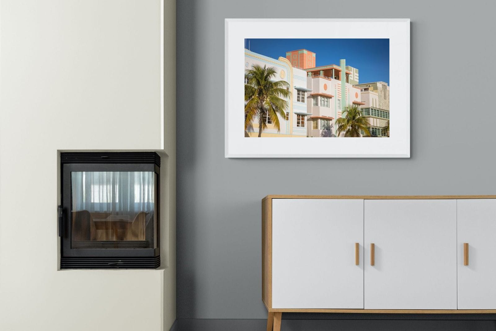 Art Deco Design-Wall_Art-100 x 75cm-Framed Print-White-Pixalot