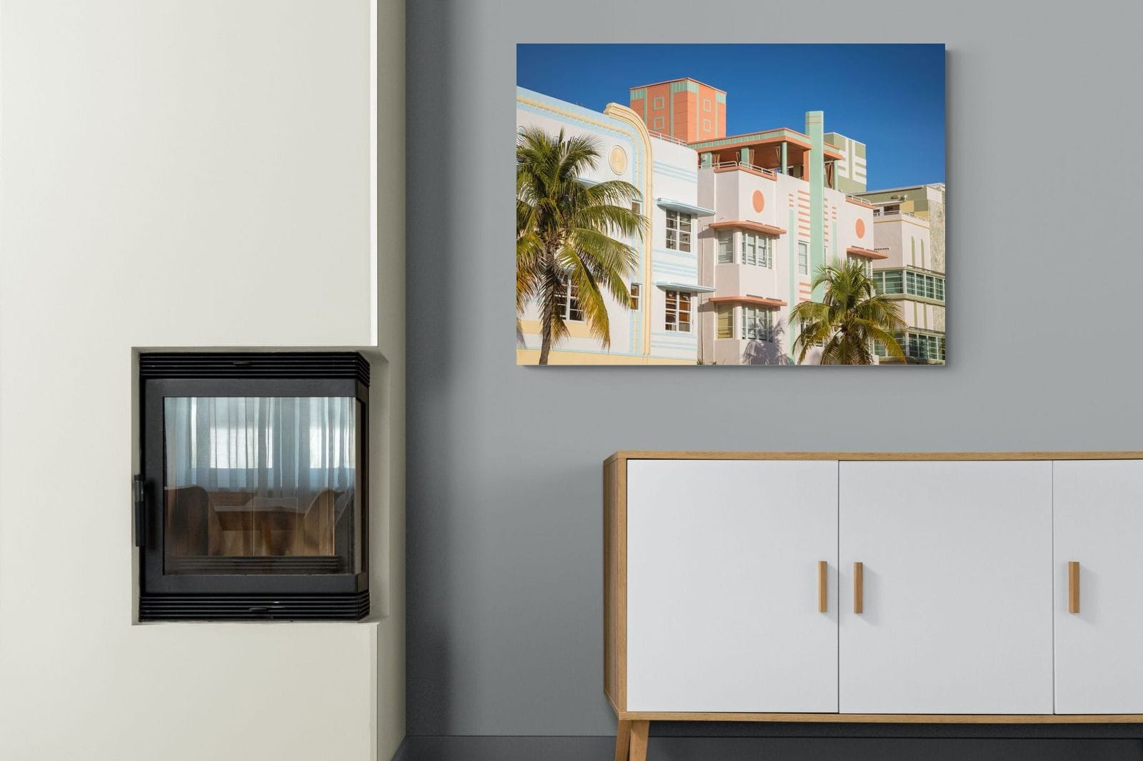 Art Deco Design-Wall_Art-100 x 75cm-Mounted Canvas-No Frame-Pixalot