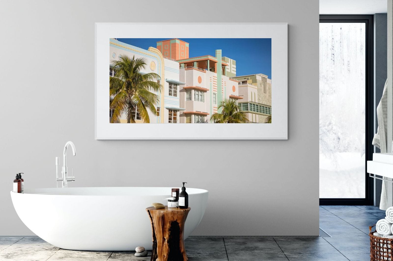 Art Deco Design-Wall_Art-180 x 110cm-Framed Print-White-Pixalot