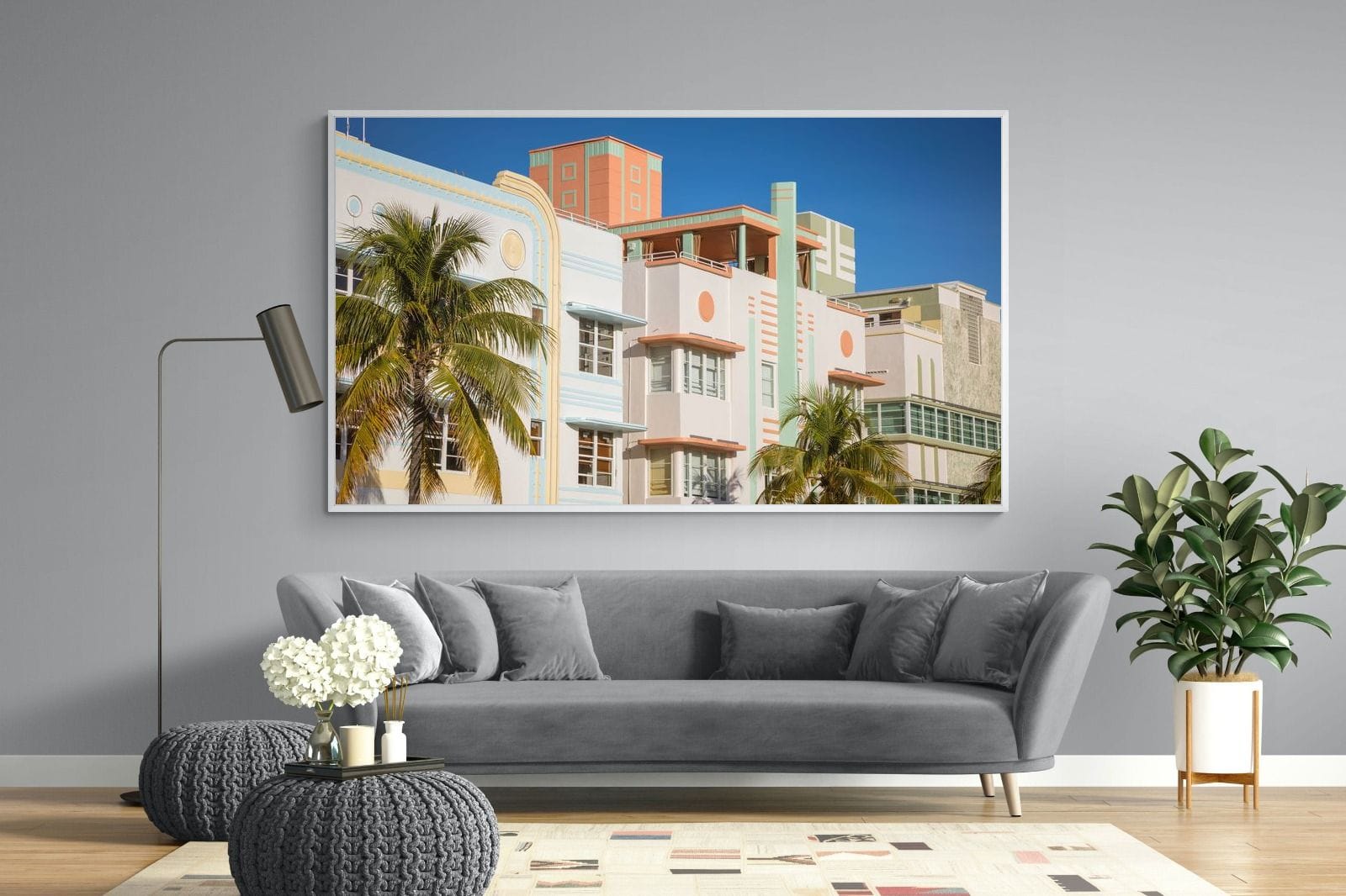 Art Deco Design-Wall_Art-220 x 130cm-Mounted Canvas-White-Pixalot