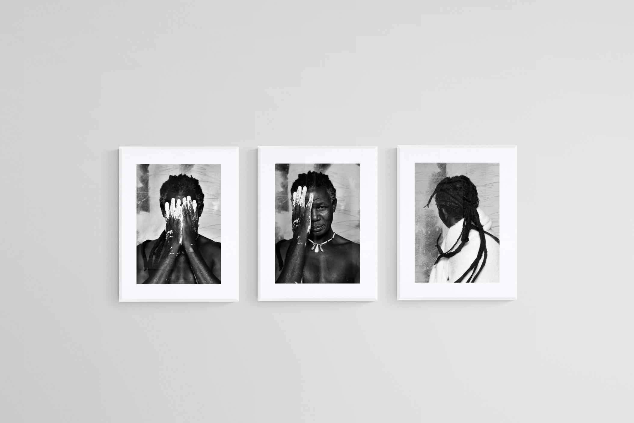Artist Set-Wall_Art-45 x 60cm (x3)-Framed Print-White-Pixalot