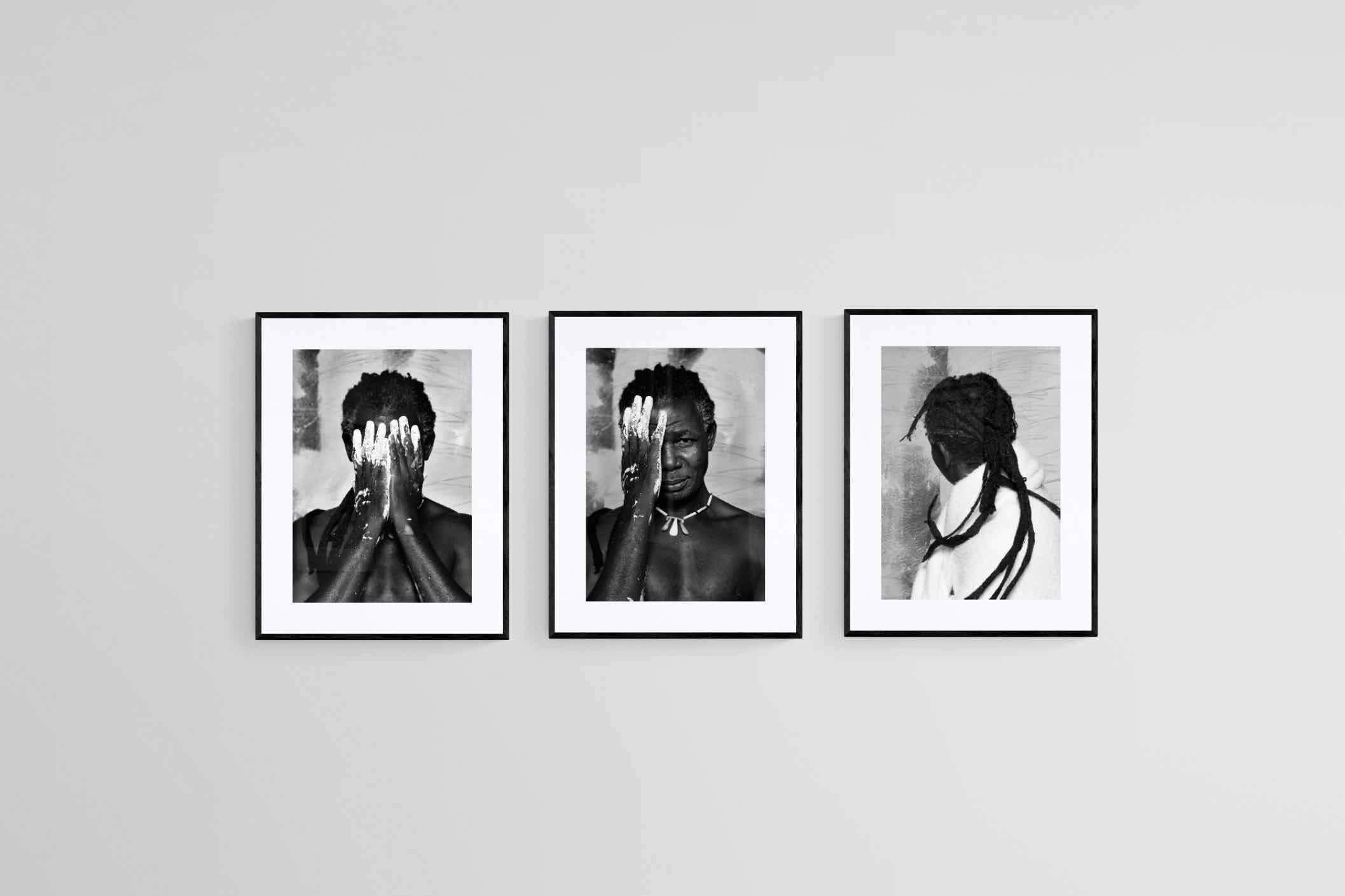 Artist Set-Wall_Art-45 x 60cm (x3)-Framed Print-Black-Pixalot