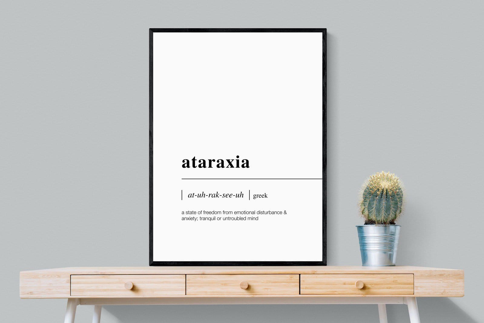 Ataraxia-Wall_Art-75 x 100cm-Mounted Canvas-Black-Pixalot