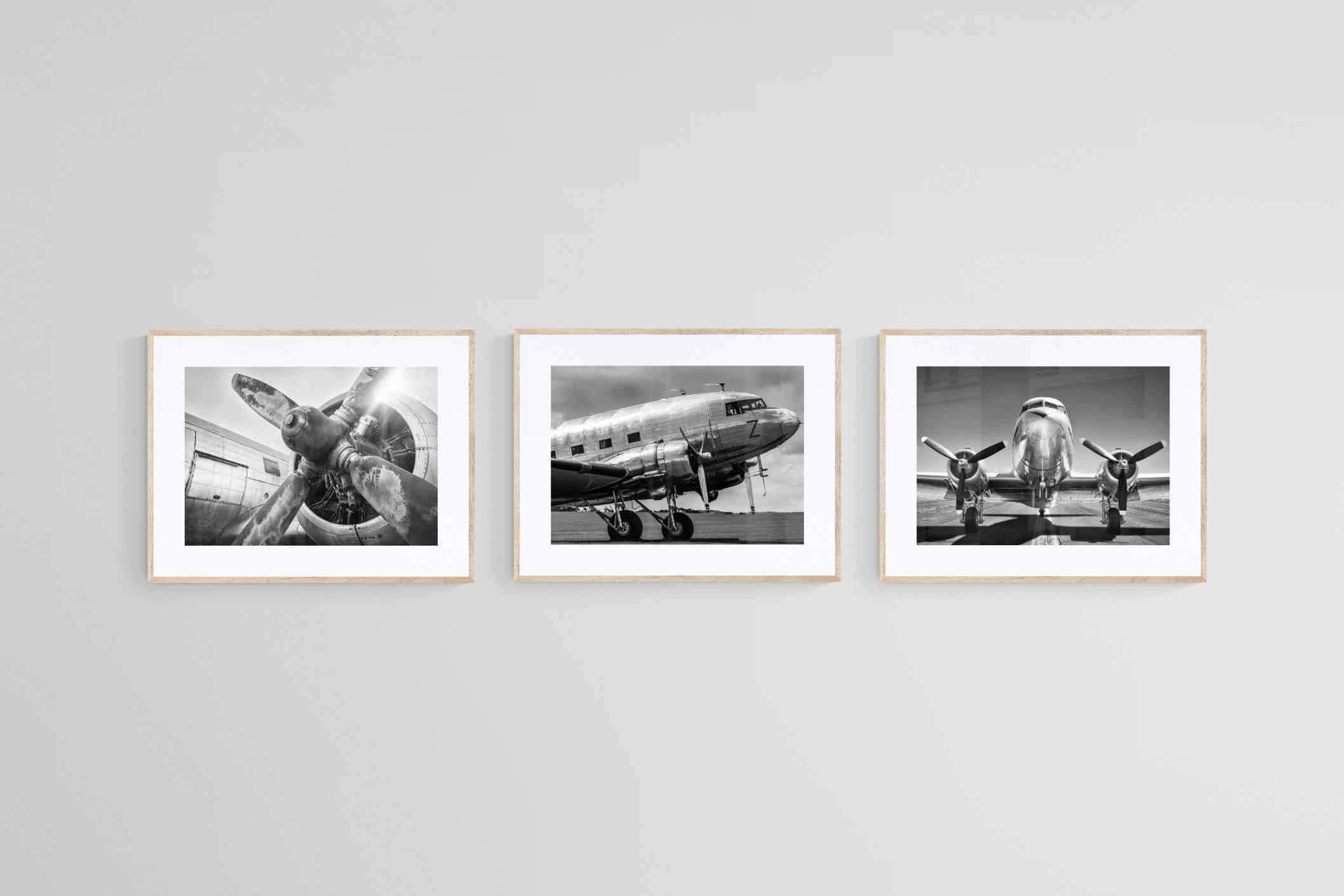 Aviator Set-Wall_Art-60 x 45cm (x3)-Framed Print-Wood-Pixalot