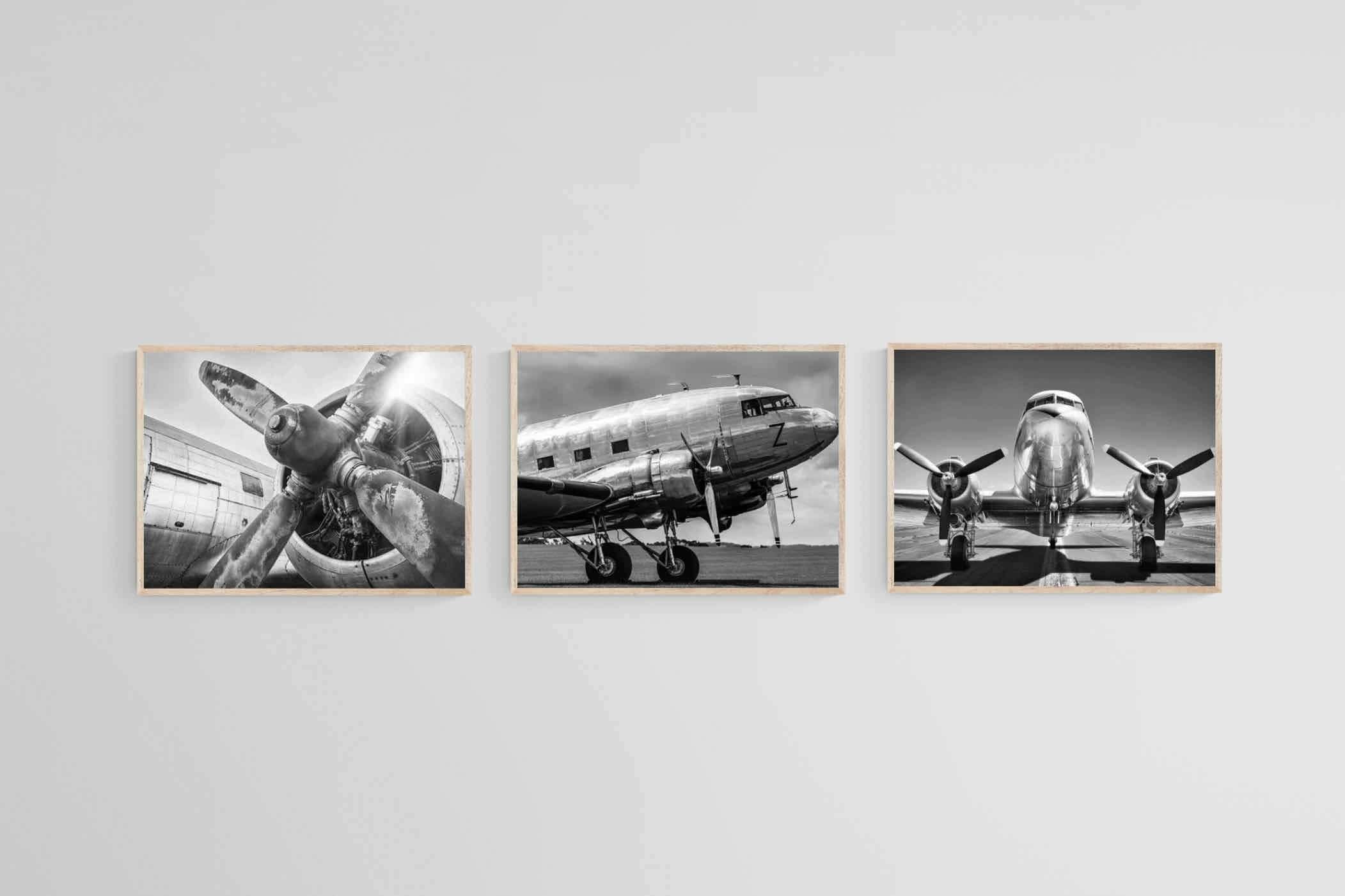 Aviator Set-Wall_Art-60 x 45cm (x3)-Mounted Canvas-Wood-Pixalot