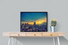 Joburg Sunrise-Wall_Art-80 x 60cm-Mounted Canvas-Black-Pixalot