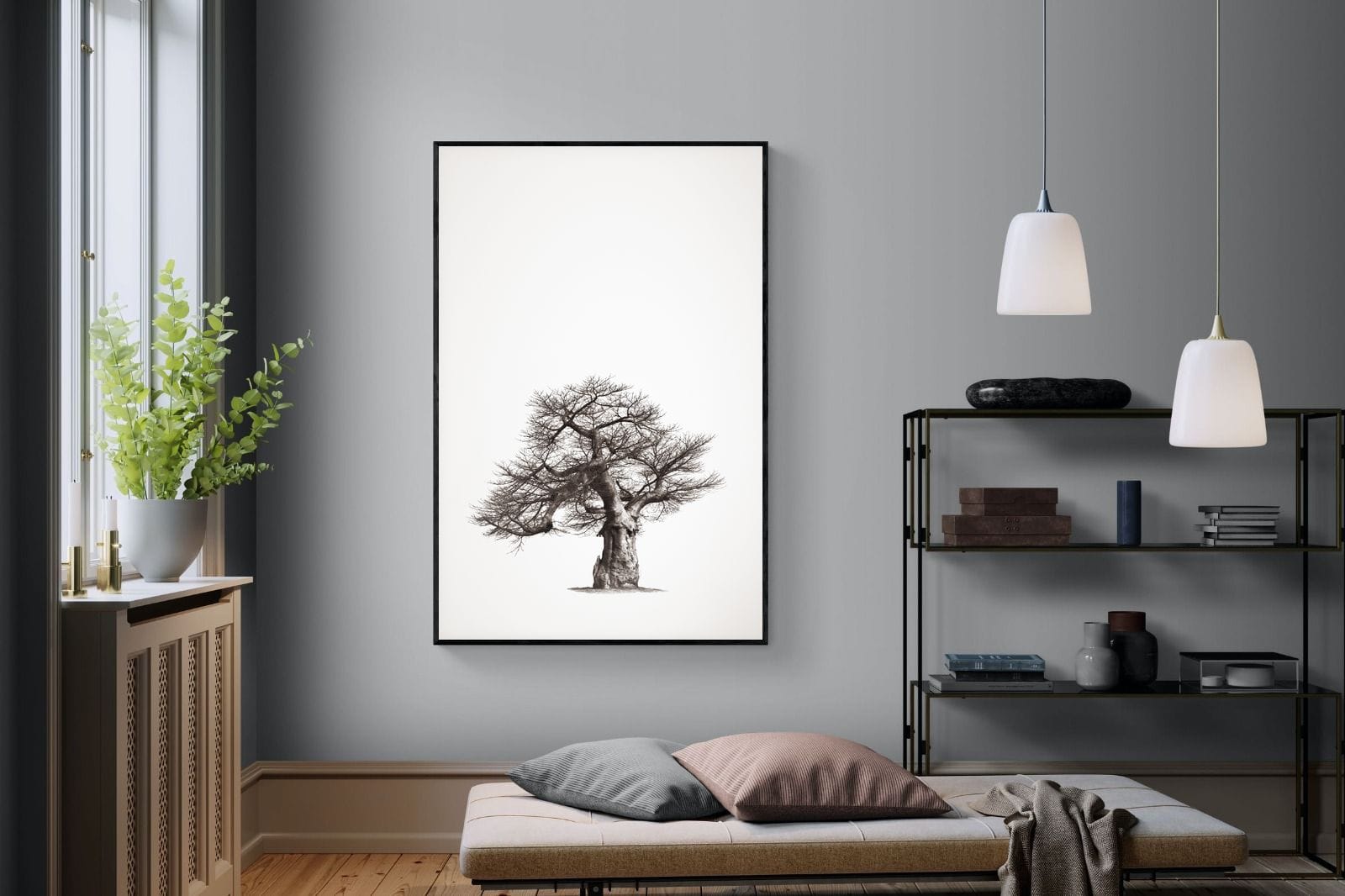 Baobab Legacy #1-Wall_Art-120 x 180cm-Mounted Canvas-Black-Pixalot