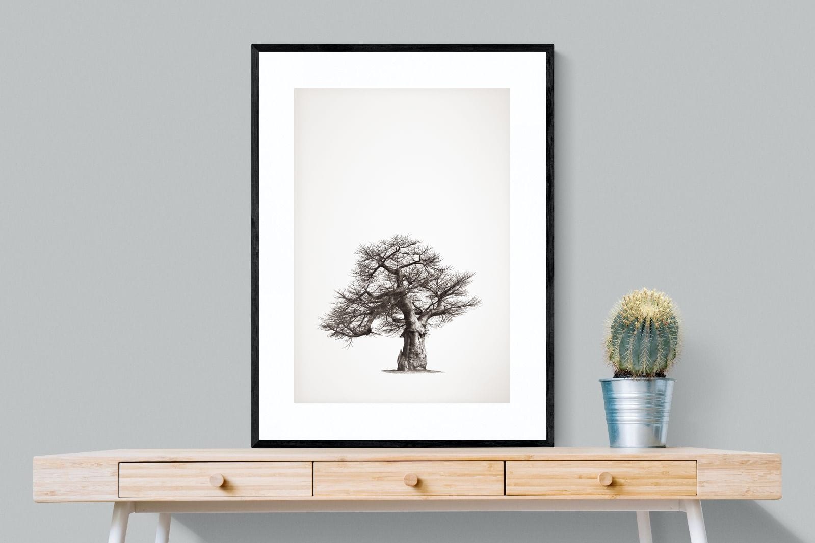 Baobab Legacy #1-Wall_Art-75 x 100cm-Framed Print-Black-Pixalot