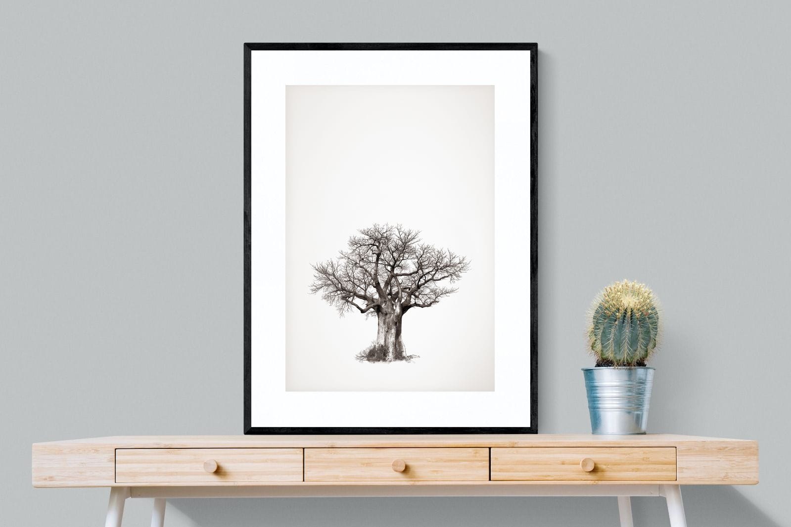 Baobab Legacy #4-Wall_Art-75 x 100cm-Framed Print-Black-Pixalot