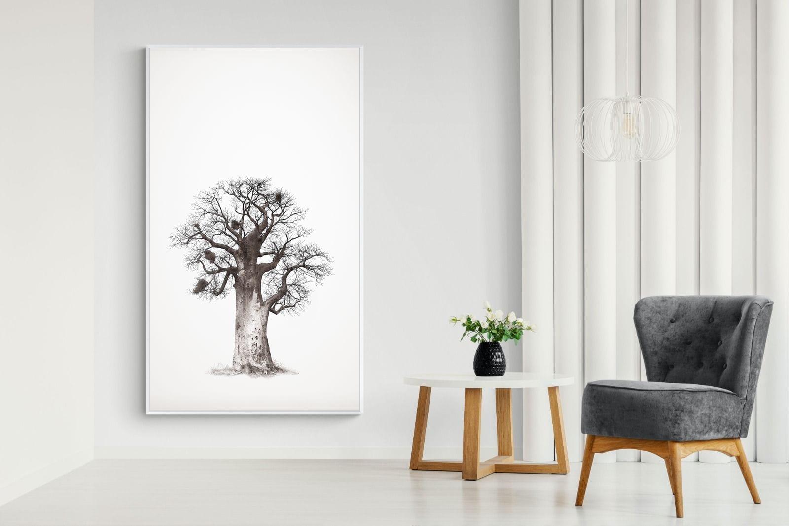 Baobab Legacy #5-Wall_Art-130 x 220cm-Mounted Canvas-White-Pixalot