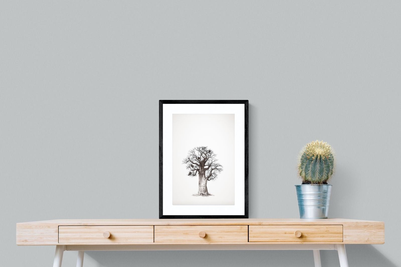 Baobab Legacy #5-Wall_Art-45 x 60cm-Framed Print-Black-Pixalot