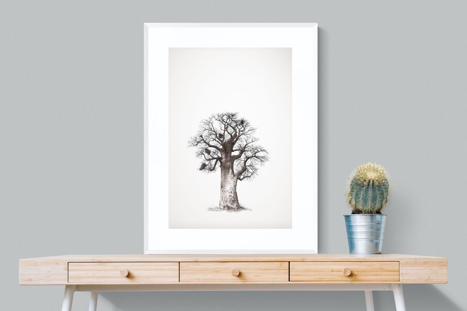 Baobab Legacy #5-Wall_Art-75 x 100cm-Framed Print-White-Pixalot