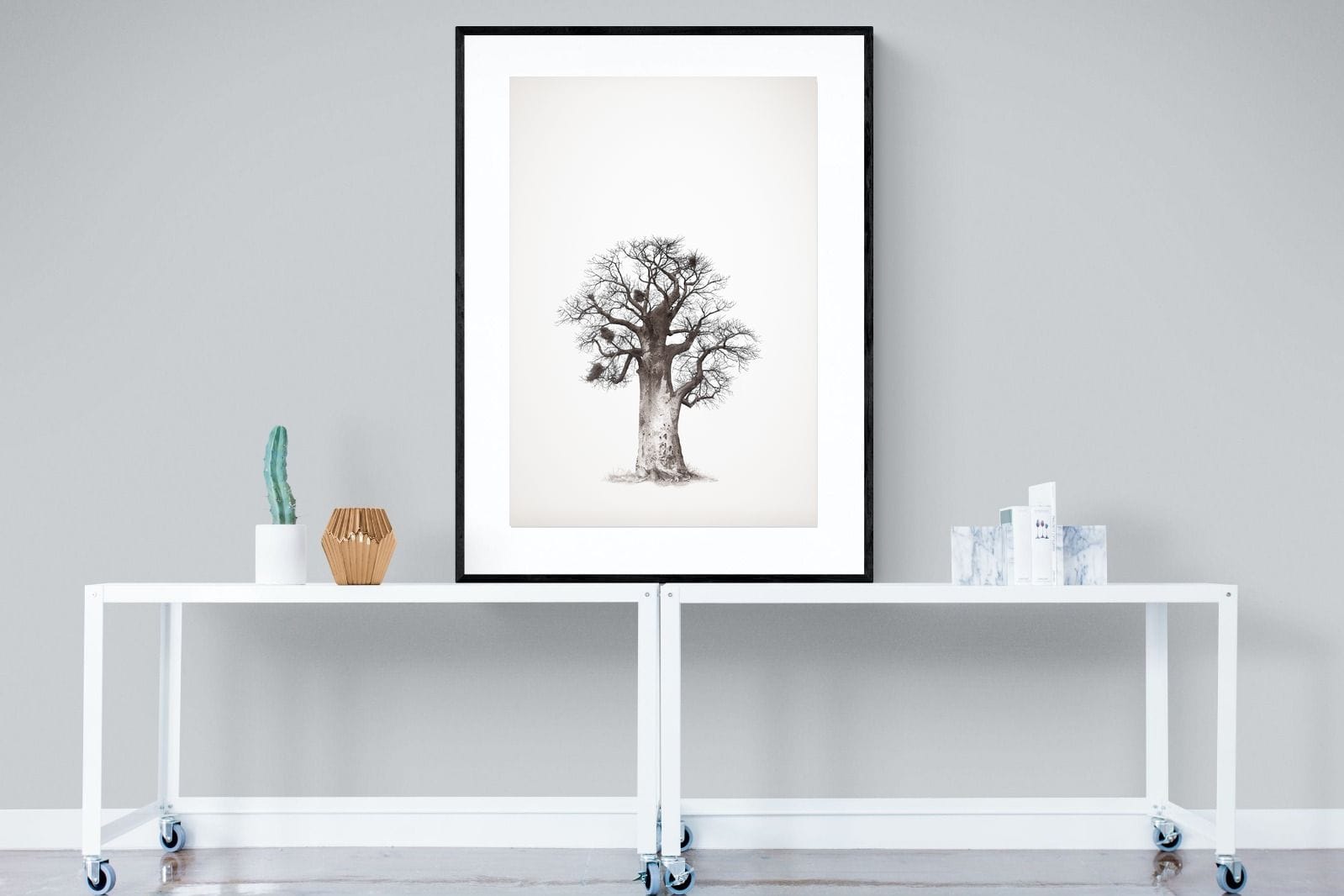 Baobab Legacy #5-Wall_Art-90 x 120cm-Framed Print-Black-Pixalot