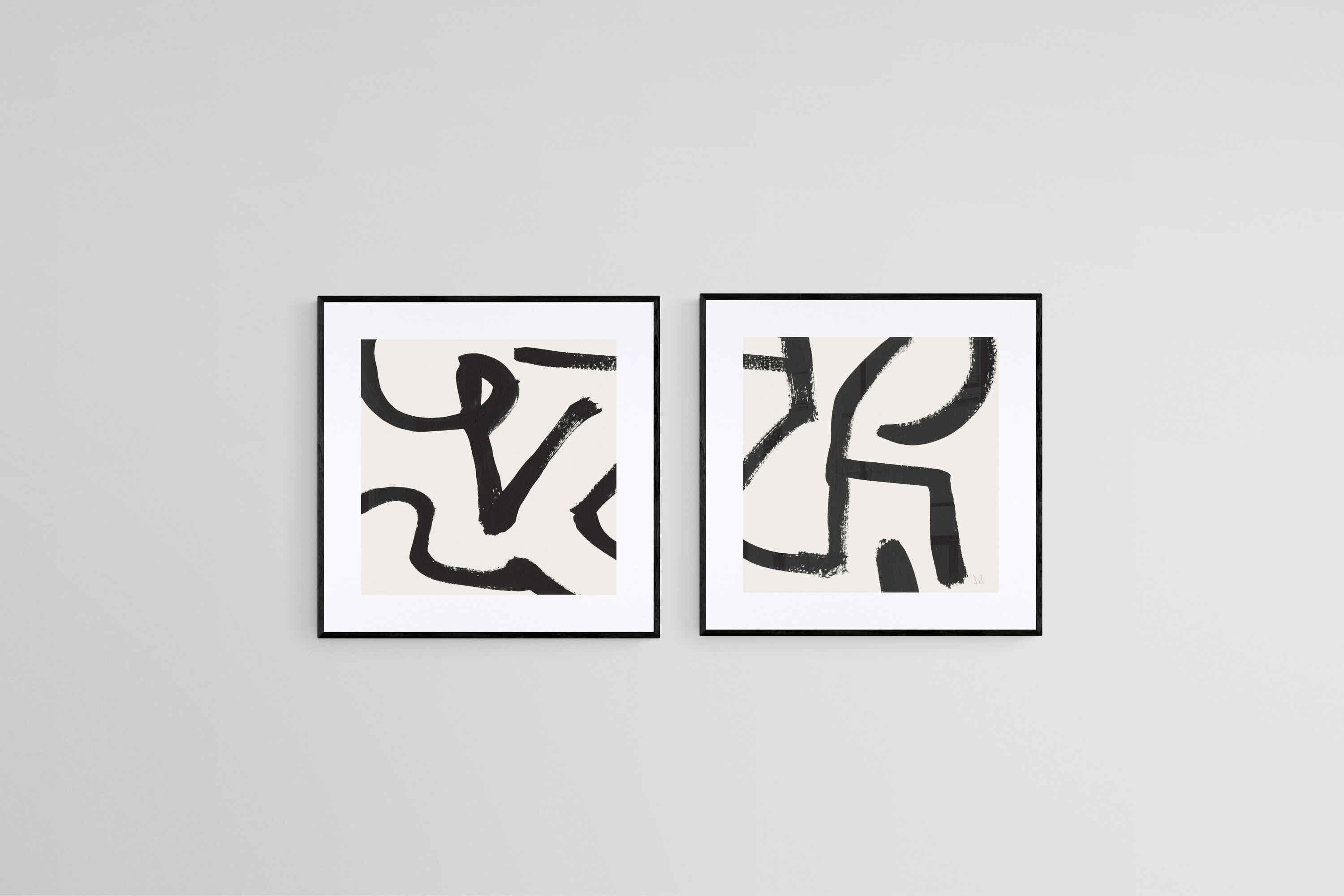 Berf Set-Wall_Art-50 x 50cm (x2)-Framed Print-Black-Pixalot