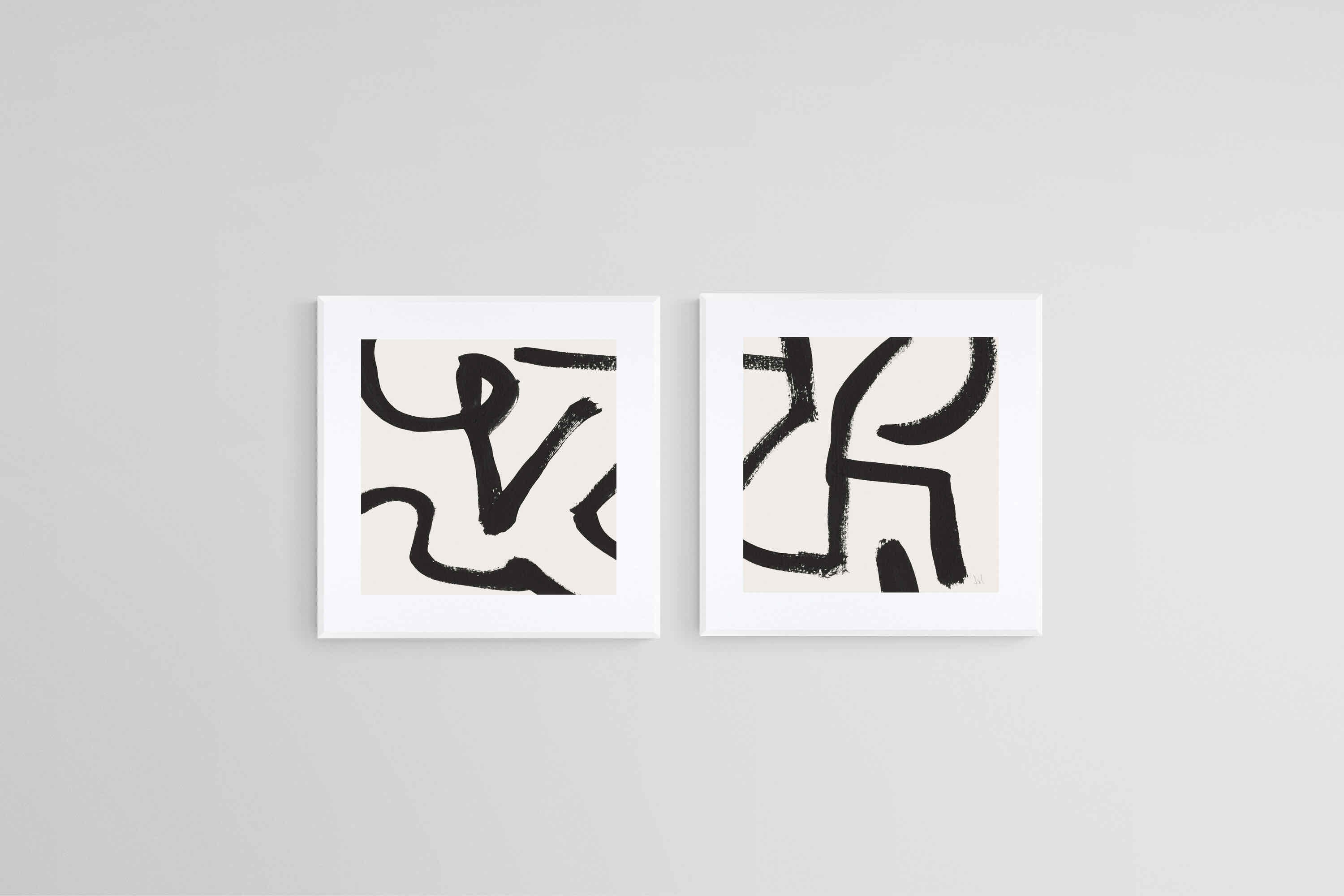 Berf Set-Wall_Art-50 x 50cm (x2)-Framed Print-White-Pixalot