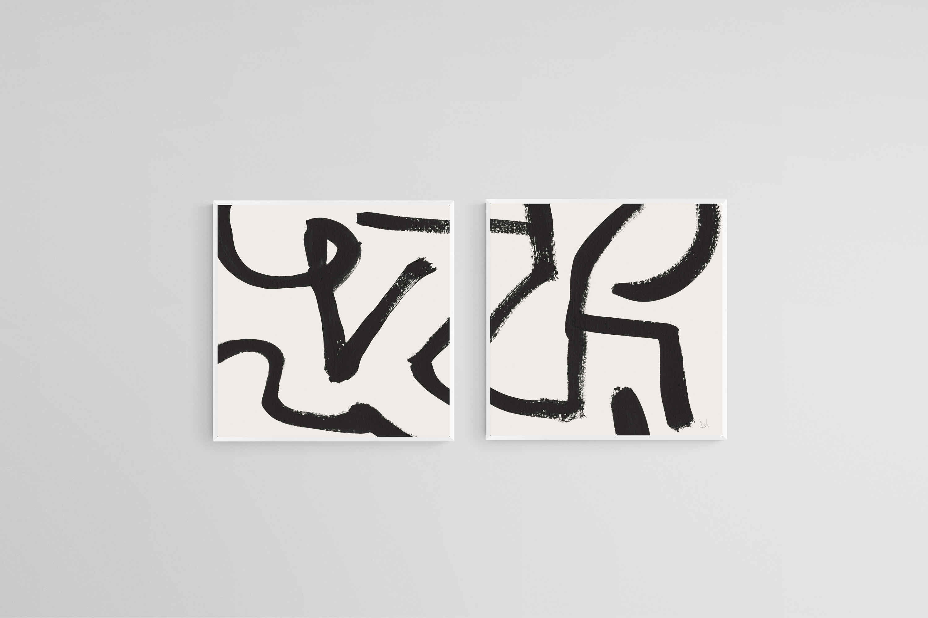 Berf Set-Wall_Art-50 x 50cm (x2)-Mounted Canvas-White-Pixalot