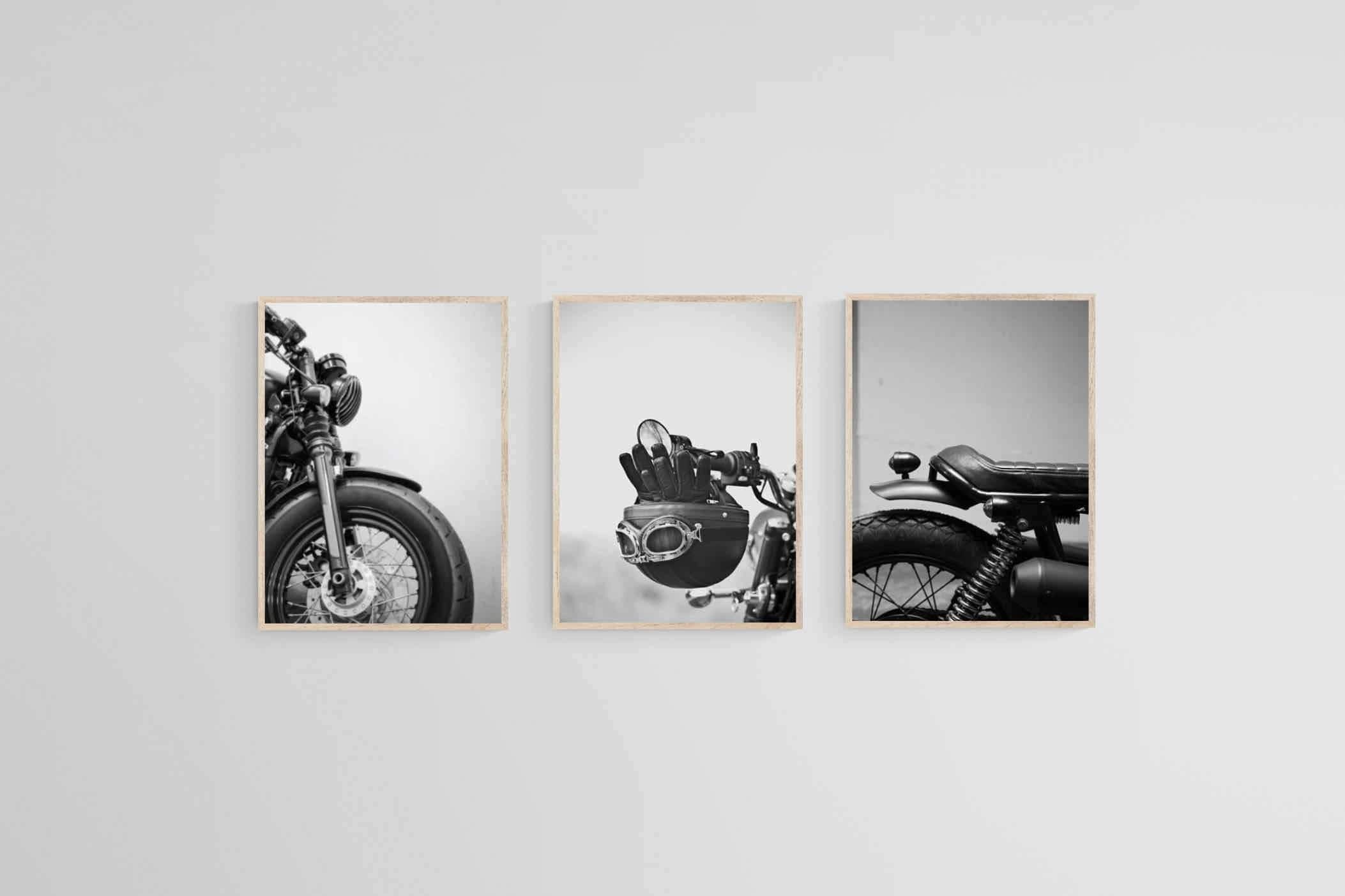 Biker Set-Wall_Art-45 x 60cm (x3)-Mounted Canvas-Wood-Pixalot