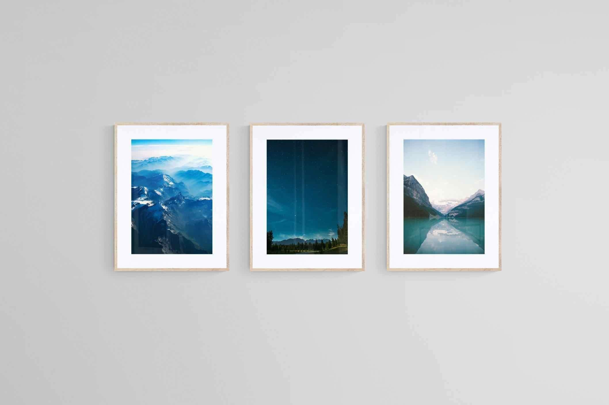 Blue Planet Set-Wall_Art-60 x 80cm (x3)-Framed Print-Wood-Pixalot