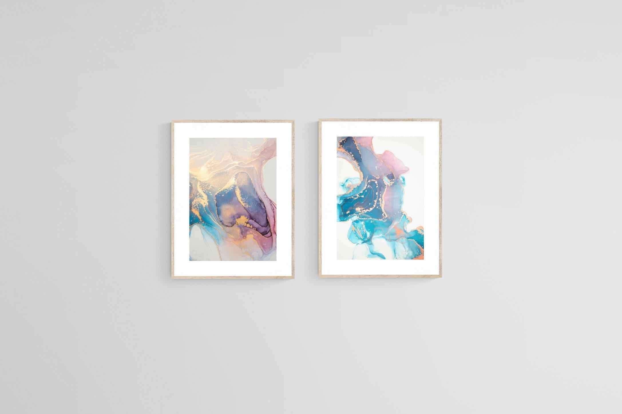 Blush Set-Wall_Art-45 x 60cm (x2)-Framed Print-Wood-Pixalot