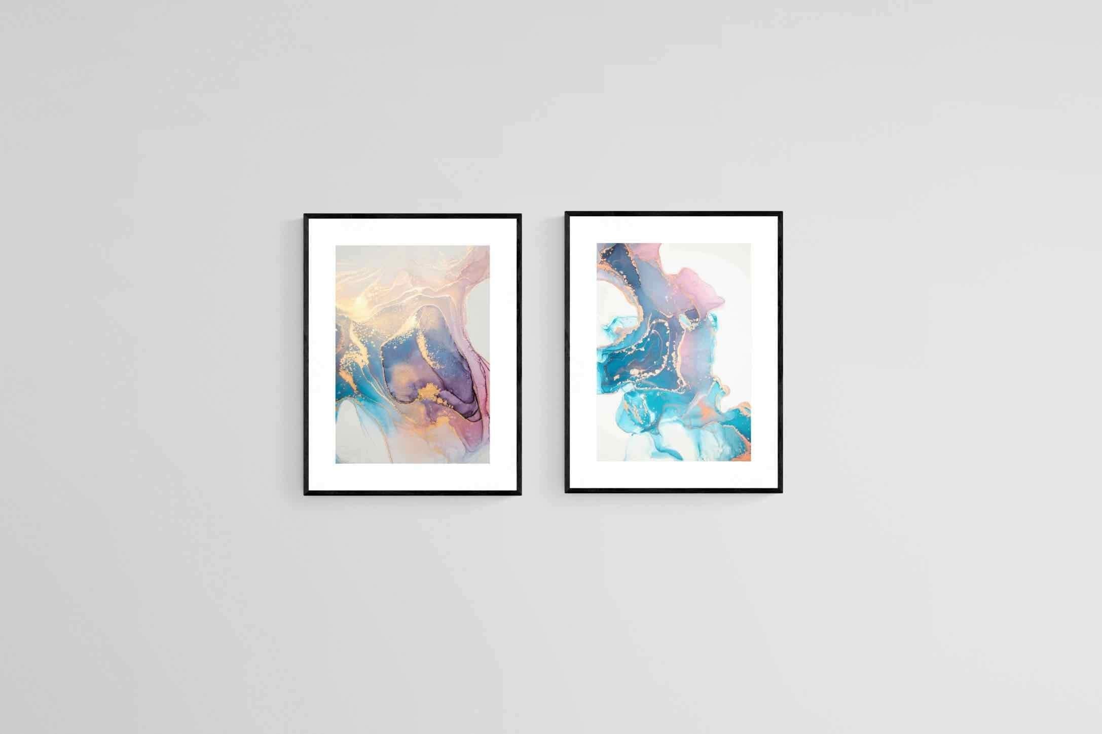 Blush Set-Wall_Art-45 x 60cm (x2)-Framed Print-Black-Pixalot