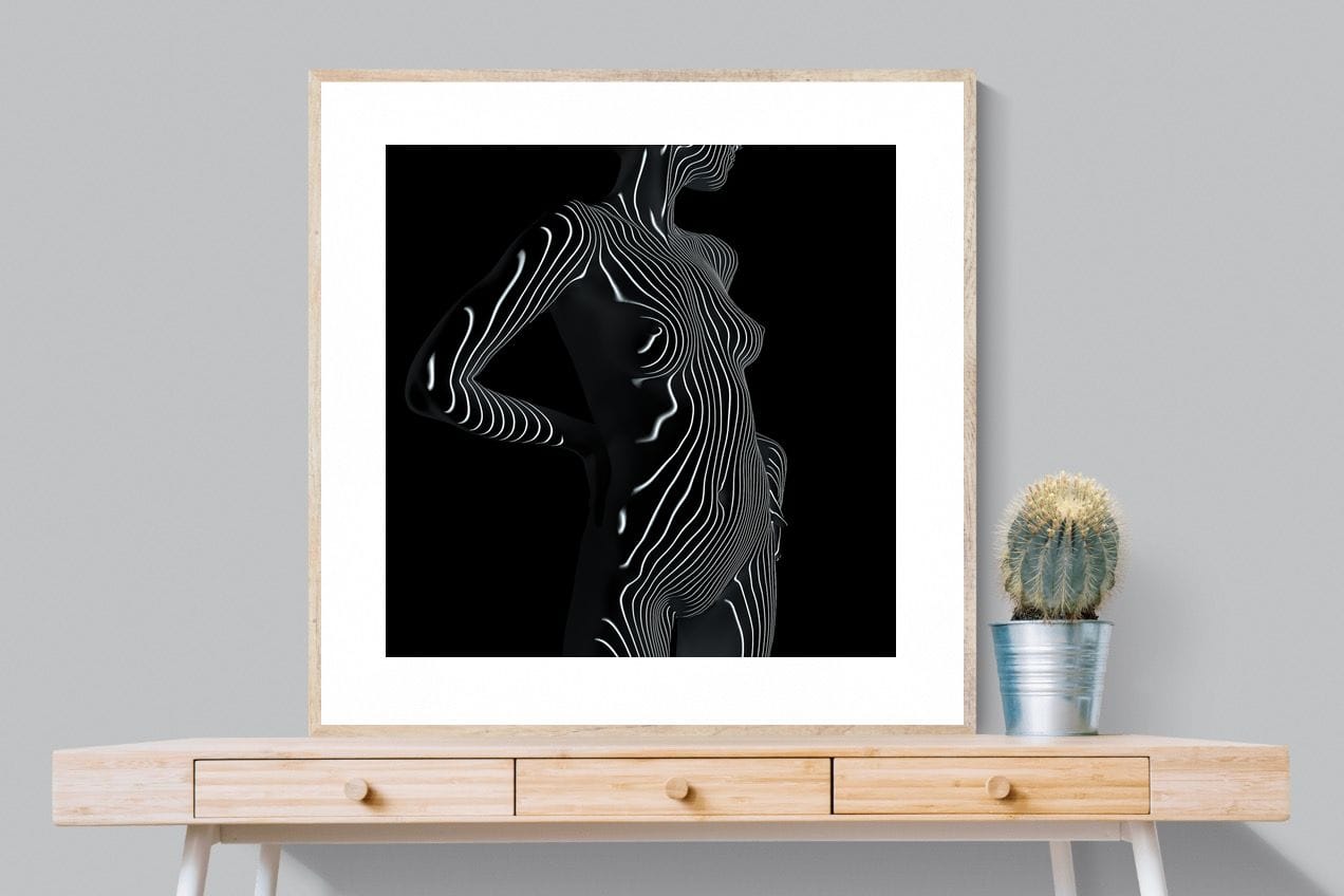 Body Contours-Wall_Art-100 x 100cm-Framed Print-Wood-Pixalot