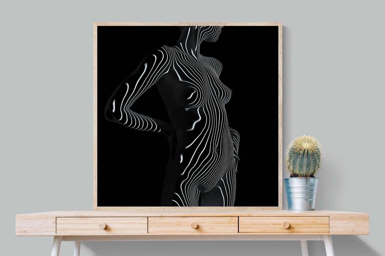 Body Contours-Wall_Art-100 x 100cm-Mounted Canvas-Wood-Pixalot