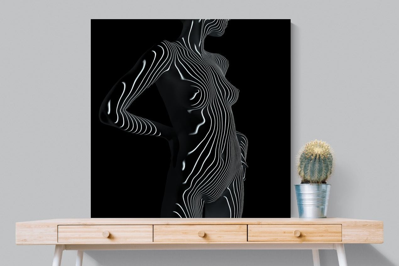 Body Contours-Wall_Art-100 x 100cm-Mounted Canvas-No Frame-Pixalot