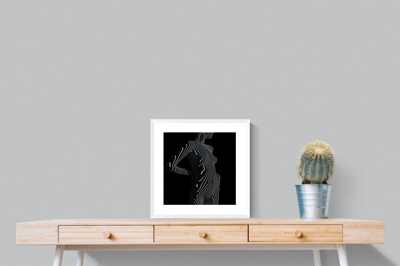Body Contours-Wall_Art-50 x 50cm-Framed Print-White-Pixalot