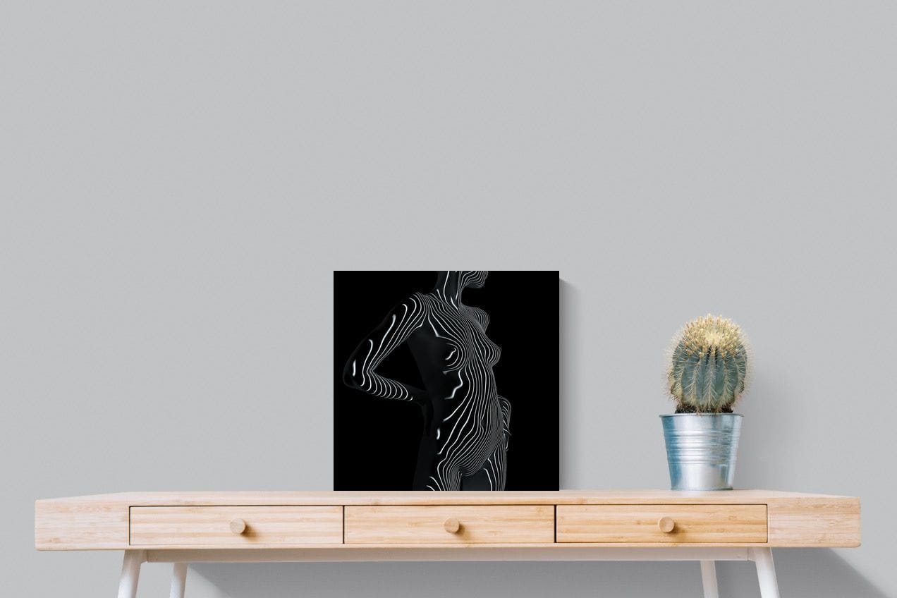 Body Contours-Wall_Art-50 x 50cm-Mounted Canvas-No Frame-Pixalot