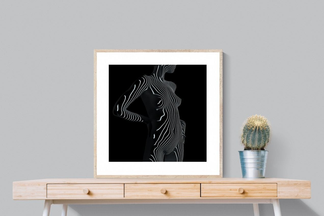 Body Contours-Wall_Art-80 x 80cm-Framed Print-Wood-Pixalot