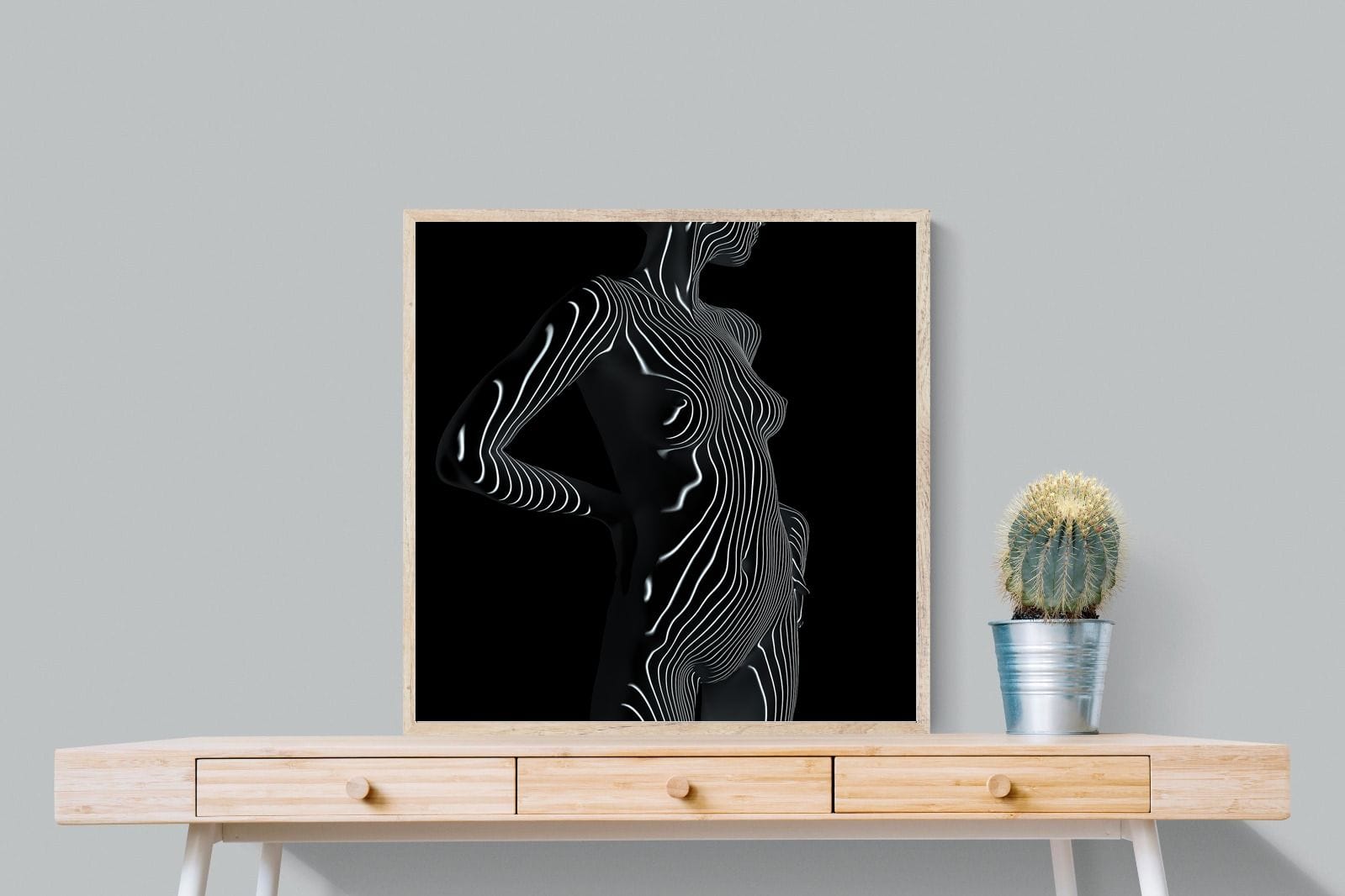 Body Contours-Wall_Art-80 x 80cm-Mounted Canvas-Wood-Pixalot