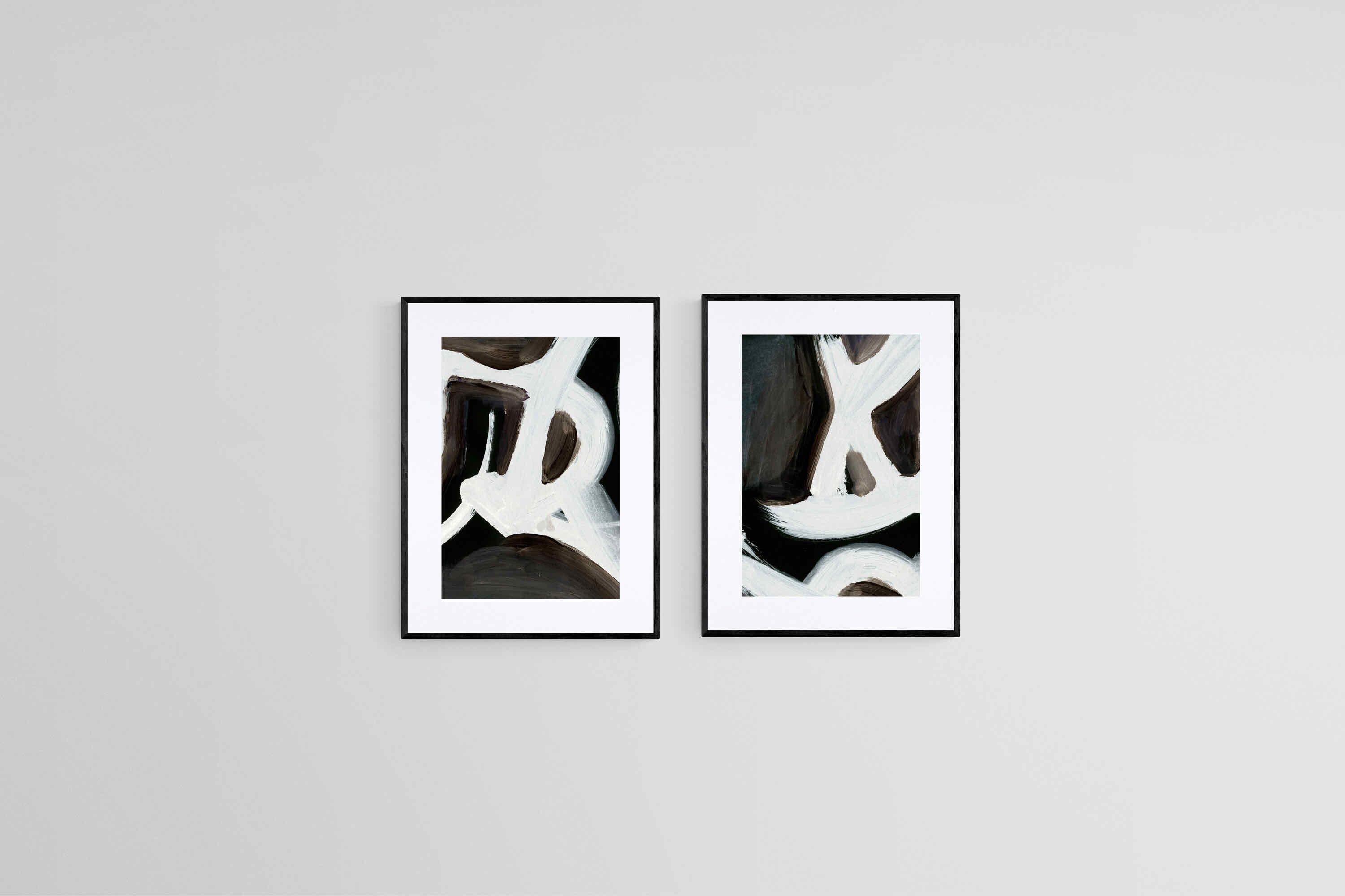 Bones Set-Wall_Art-45 x 60cm (x2)-Framed Print-Black-Pixalot