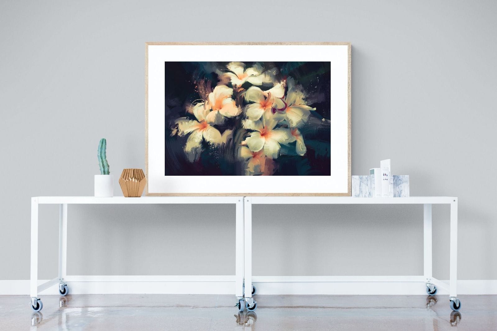 Brushed Petals-Wall_Art-120 x 90cm-Framed Print-Wood-Pixalot