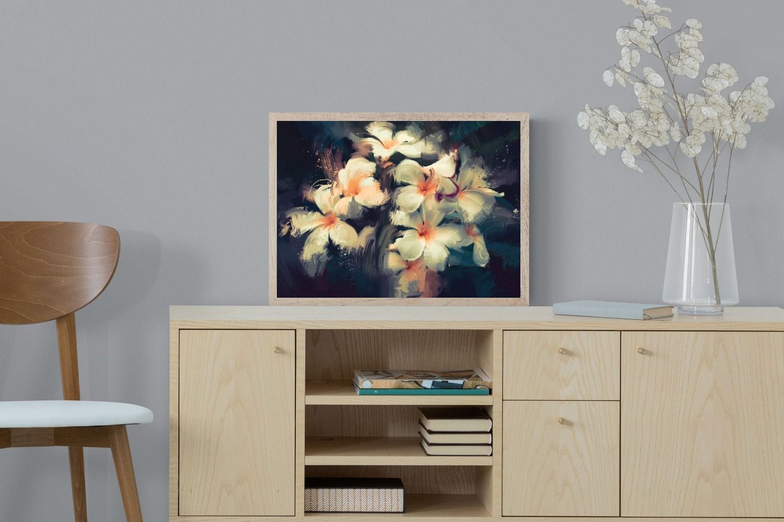Brushed Petals-Wall_Art-60 x 45cm-Mounted Canvas-Wood-Pixalot