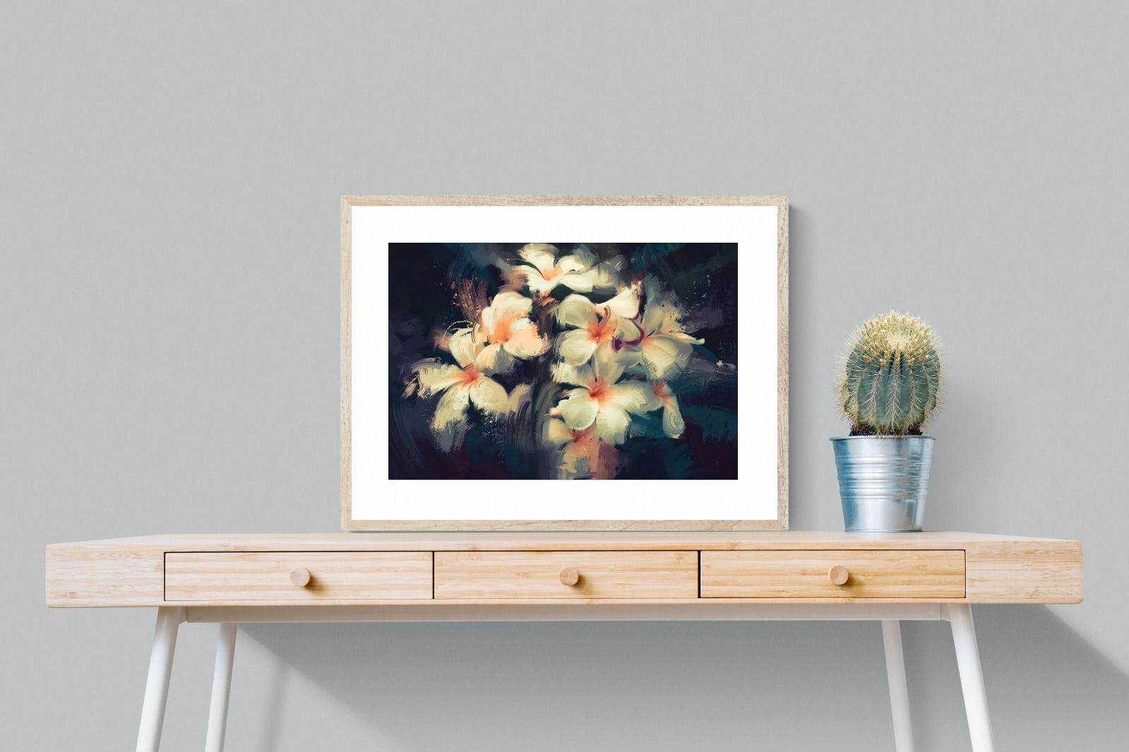 Brushed Petals-Wall_Art-80 x 60cm-Framed Print-Wood-Pixalot