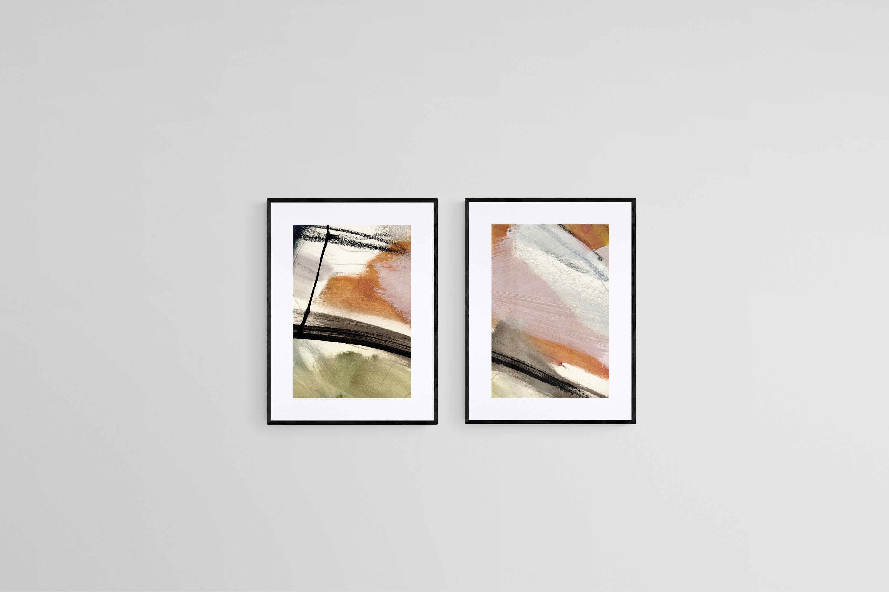 Cambric Set-Wall_Art-45 x 60cm (x2)-Framed Print-Black-Pixalot