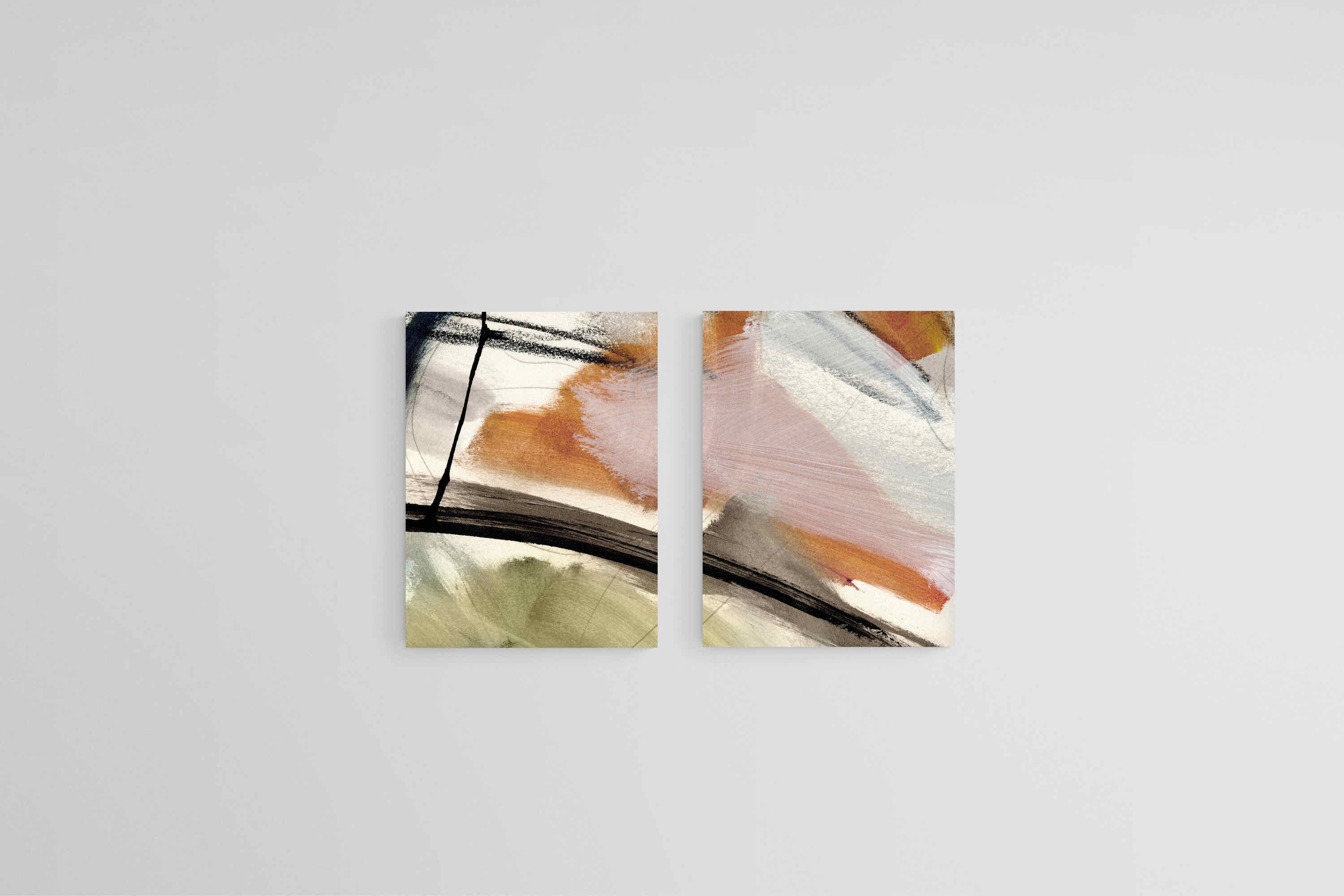 Cambric Set-Wall_Art-45 x 60cm (x2)-Mounted Canvas-No Frame-Pixalot
