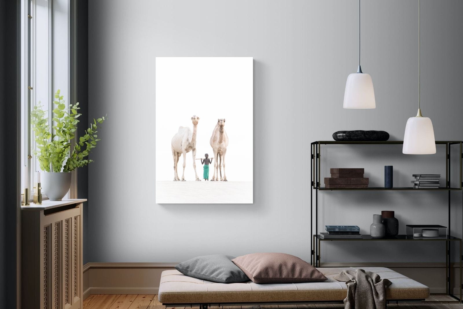Camel Kid-Wall_Art-100 x 150cm-Mounted Canvas-No Frame-Pixalot