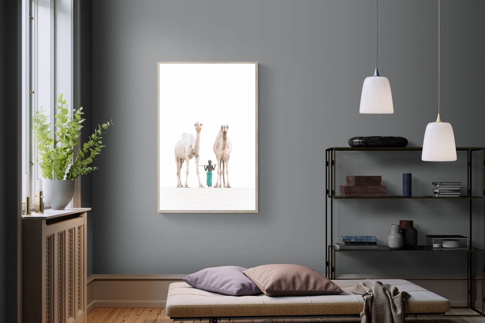 Camel Kid-Wall_Art-100 x 150cm-Mounted Canvas-Wood-Pixalot