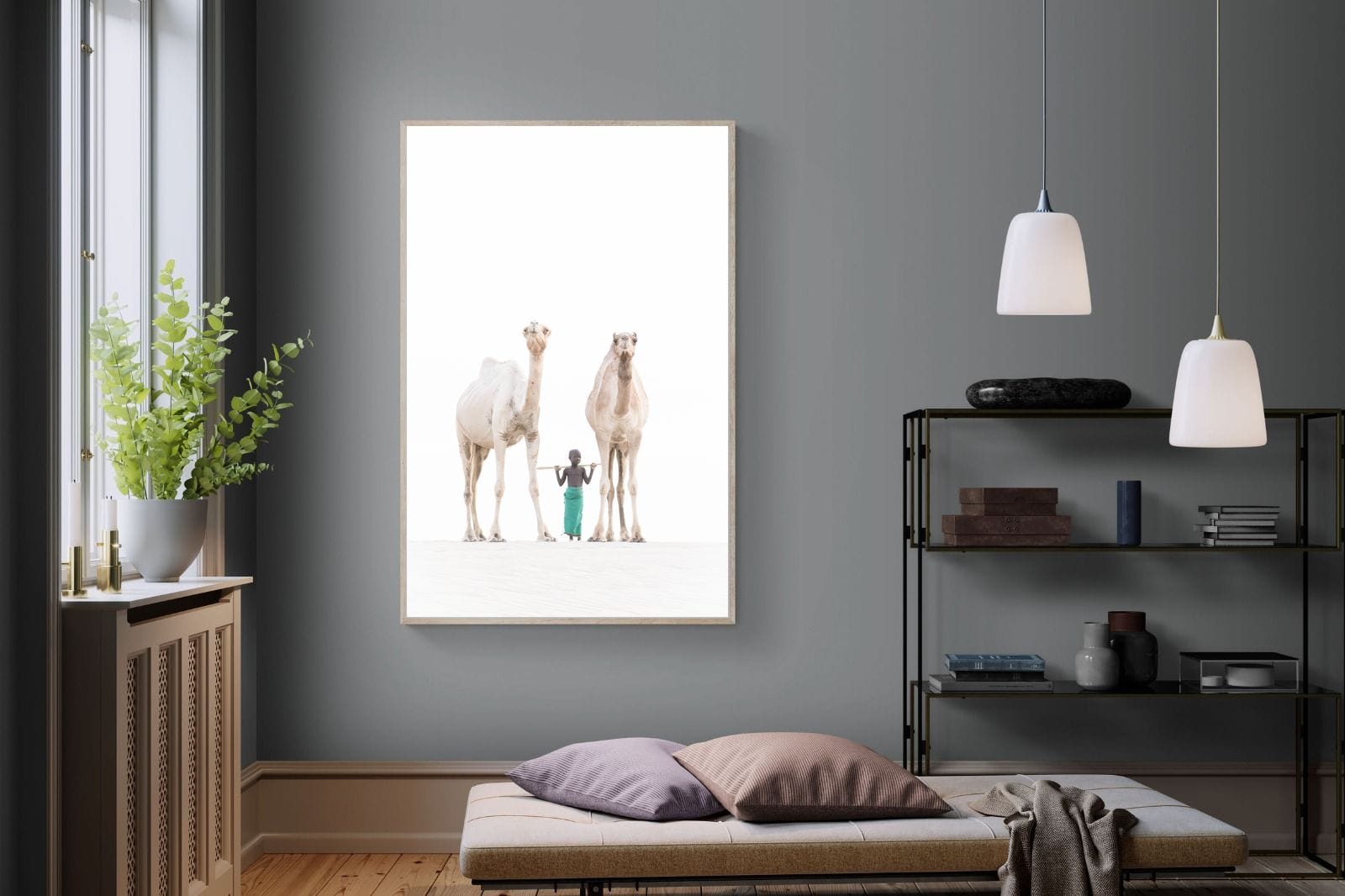 Camel Kid-Wall_Art-120 x 180cm-Mounted Canvas-Wood-Pixalot