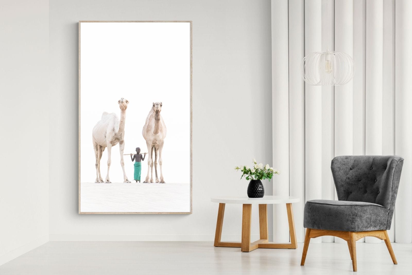 Camel Kid-Wall_Art-130 x 220cm-Mounted Canvas-Wood-Pixalot