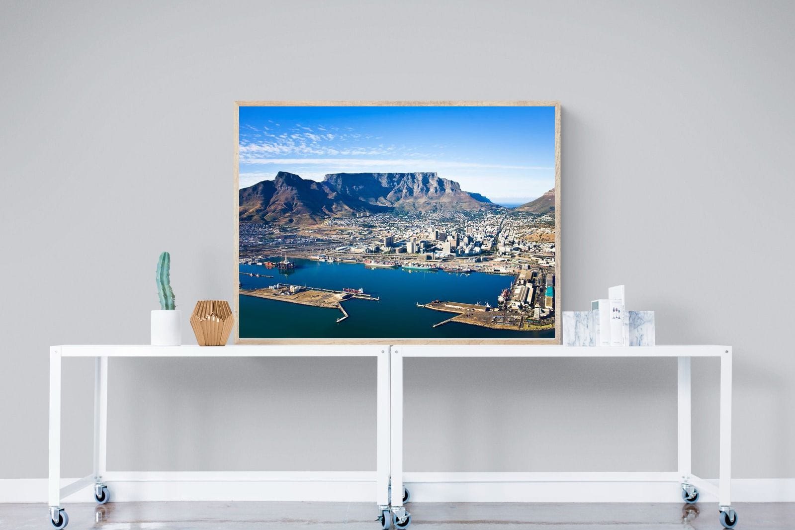 Cape Town Harbour-Wall_Art-120 x 90cm-Mounted Canvas-Wood-Pixalot