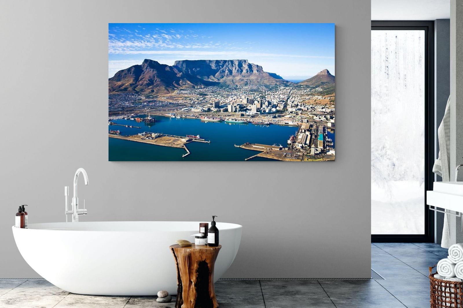 Cape Town Harbour-Wall_Art-180 x 110cm-Mounted Canvas-No Frame-Pixalot