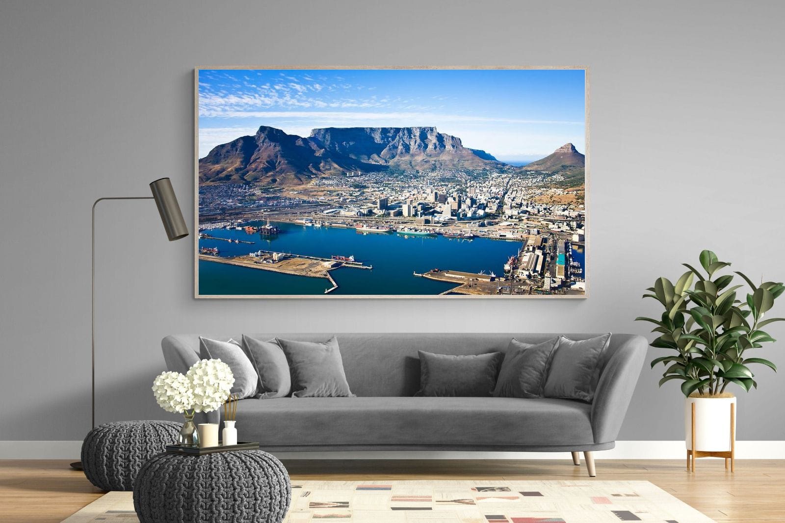 Cape Town Harbour-Wall_Art-220 x 130cm-Mounted Canvas-Wood-Pixalot