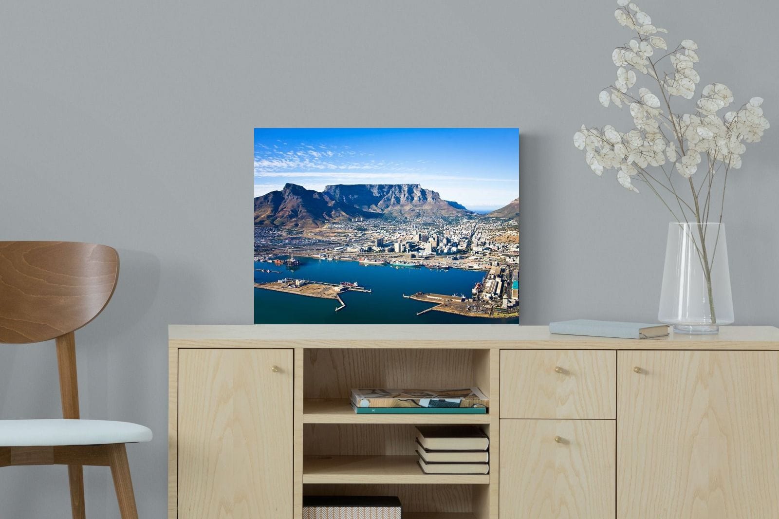 Cape Town Harbour-Wall_Art-60 x 45cm-Mounted Canvas-No Frame-Pixalot