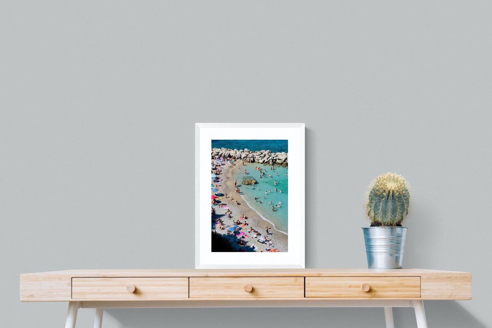 Capri Beach-Wall_Art-45 x 60cm-Framed Print-White-Pixalot