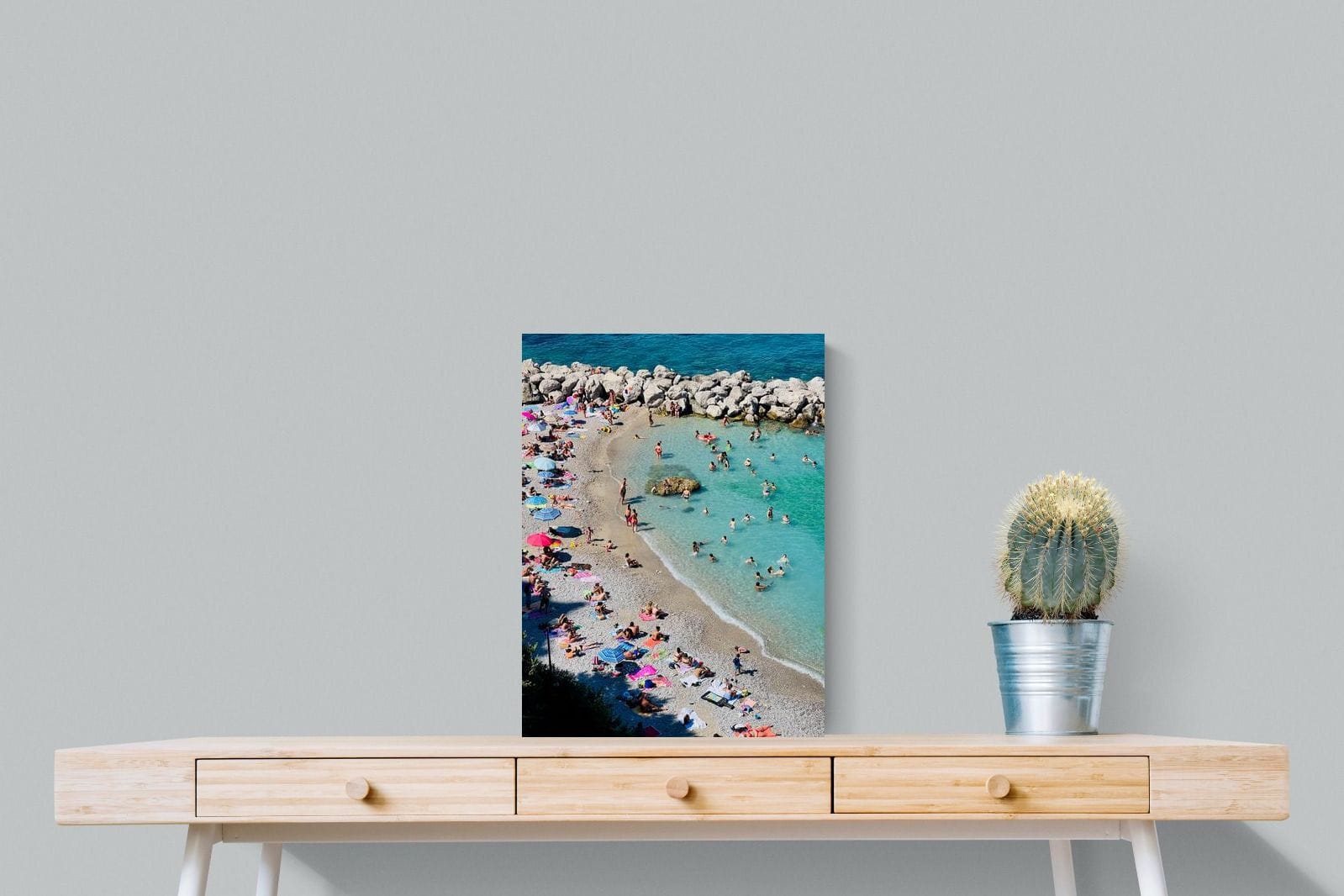 Capri Beach-Wall_Art-45 x 60cm-Mounted Canvas-No Frame-Pixalot