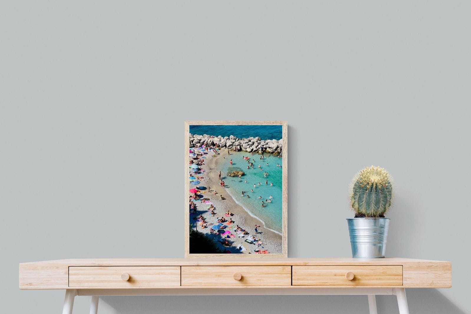 Capri Beach-Wall_Art-45 x 60cm-Mounted Canvas-Wood-Pixalot