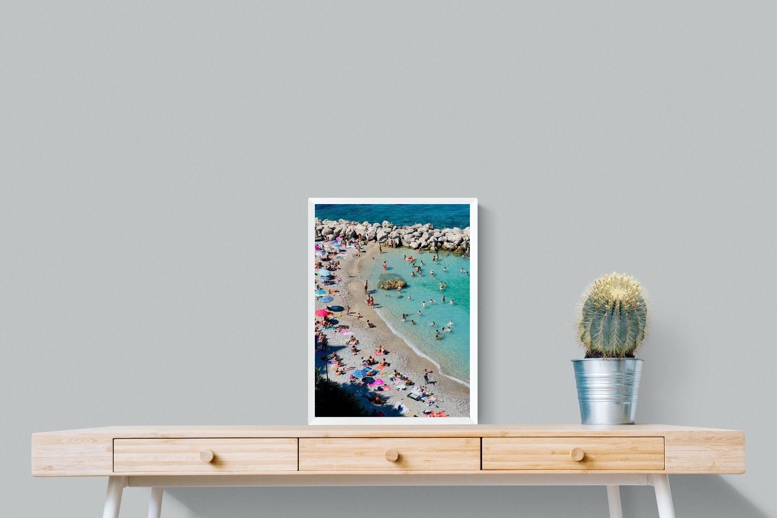 Capri Beach-Wall_Art-45 x 60cm-Mounted Canvas-White-Pixalot
