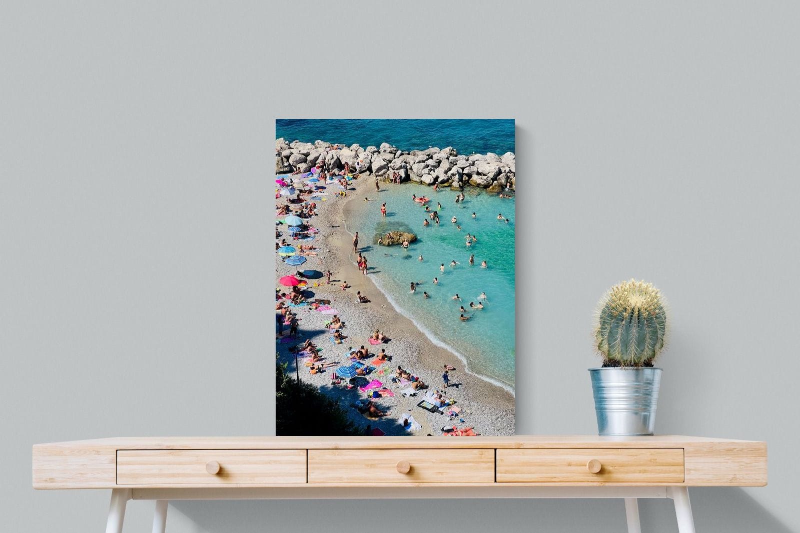 Capri Beach-Wall_Art-60 x 80cm-Mounted Canvas-No Frame-Pixalot